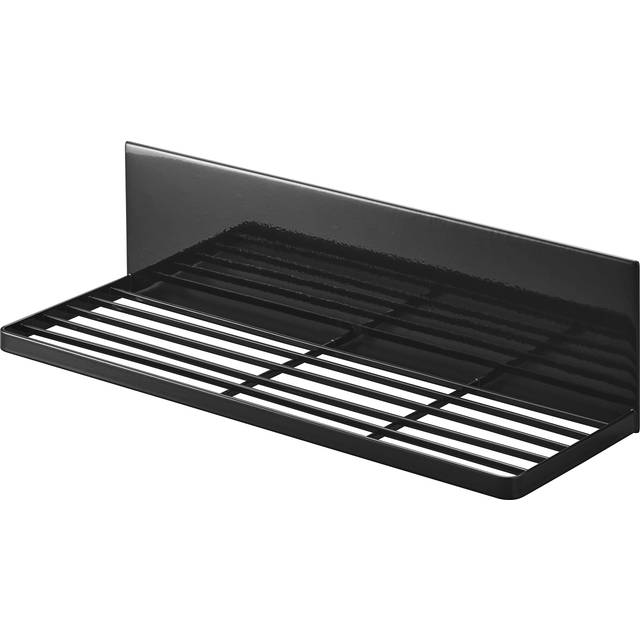 Yamazaki Jitsugyo 3782 Magnetic Drainer Rack Black x x H12cm Tower Drainer Tray Kitchen Shelf Space Saving with Hook Approx. W42.4 D14.2 black