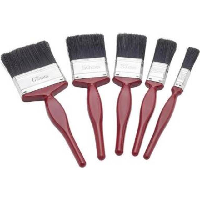 Fit For The Job 5 Pc Mixed Sizes Paint Brush Set For A Smooth Finish - One Size