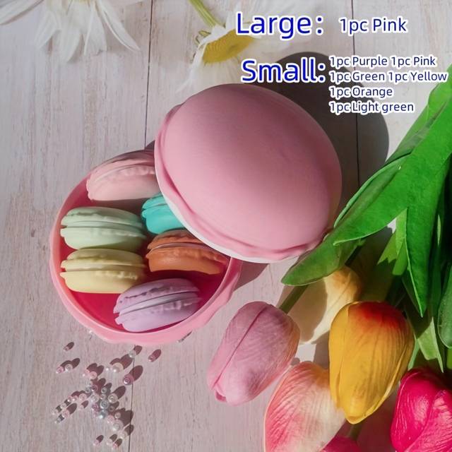 TEMU 7pcs/set Of Cute Macaron Jewelry Storage Box, Colorful Cute Jewelry Box, Candy Box, Gift Packaging Box, Used For Earrings, Necklaces, And Bracelets Storage, Perfect Gift, Jewelry Boxes