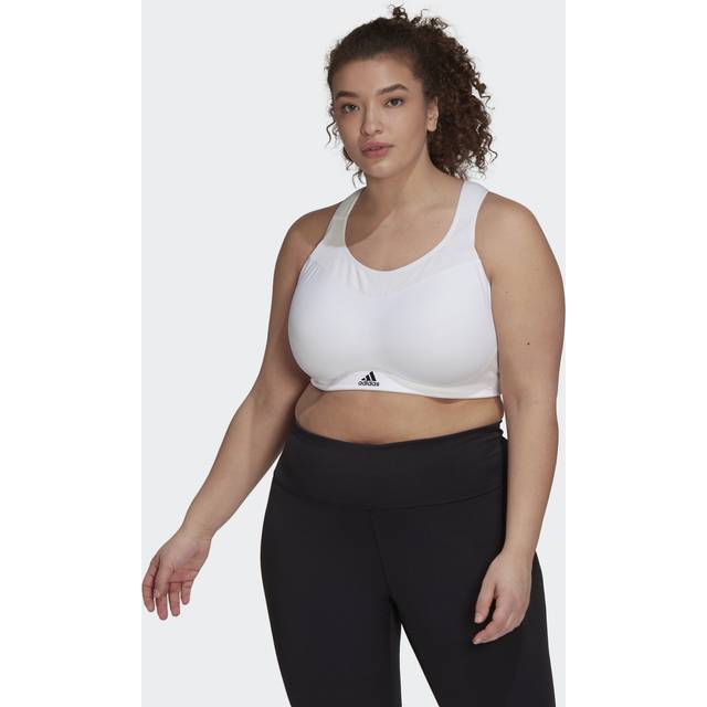 adidas Performance Womens TLRD Impact Training High-Support Bra (Plus Size) - White Recycled Material - Size UK 20-22 (Womens)