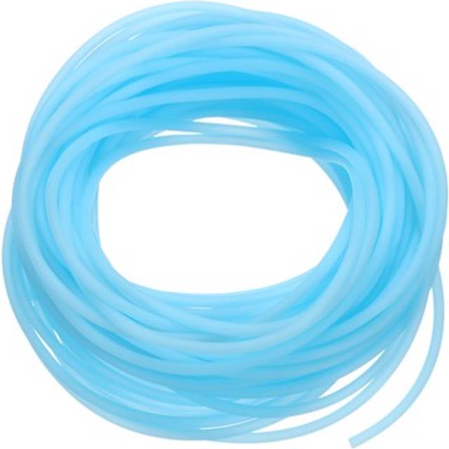 Rubber Cord Tube 33ft 2mm Dia 1.2mm Hole Sky Blue Hollow Tubing For Diy Craft