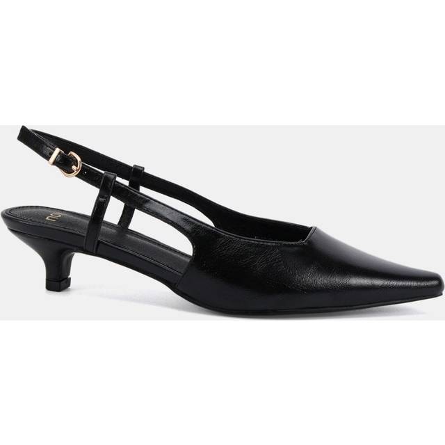 Izzy Low Heel Slingback Point Court - Black - 5