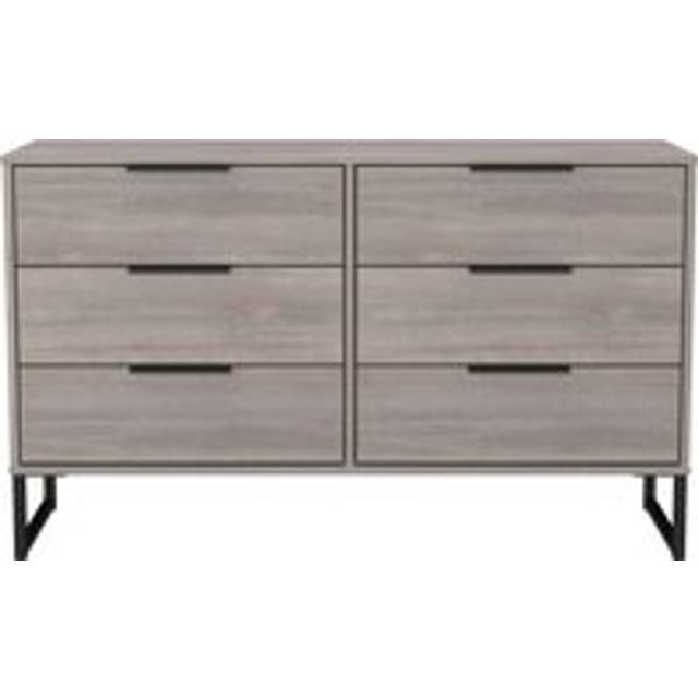 Hong Kong G Large Chest of Drawers Light Grey 6 Drawers 115cm