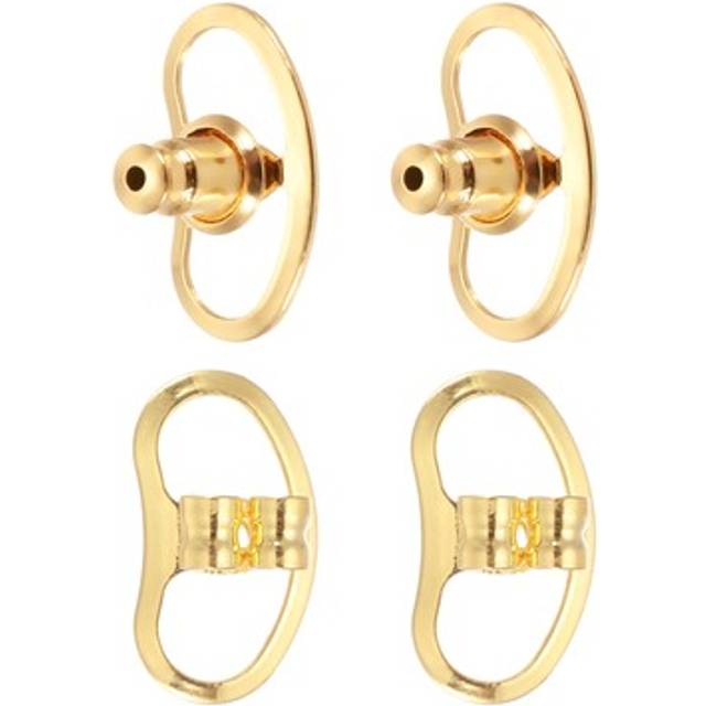 Earring Backs Set Support Lifter With Locking(2 Style, Golden, Pack Of 4)