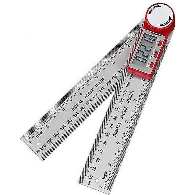 (200MM, One size) Stainless Steel Digital Angle Meter Ruler Metric Inch Protractor Angle Finder Scale Measuring Tools 0-200/300/500mm 360