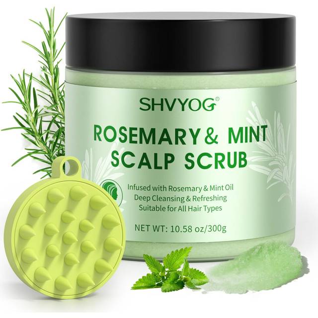 Scalp Scrub, SHVYOG Rosemary Scalp Exfoliator, Promote Hair Growth, for Dandruff Prone Oily Hair & Dry, Itchy Scalp, Hair Treatment Nourishing Detox