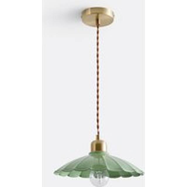 Festonia Scalloped Metal Ceiling Light - Green - ONE SIZE