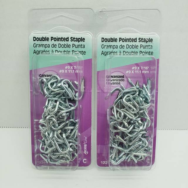 Double-point Staples, 9 Galvanized, 7/16 In., 1-1/2 Oz. - 122661
