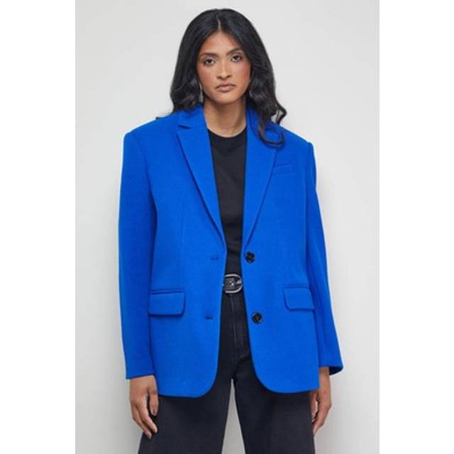 Warehouse Dark Blue Blazer Womens Casual Jackets & Coats
