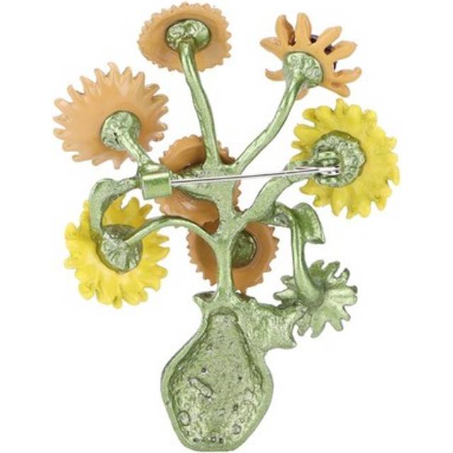 Sunflower Brooch Accessory Gifts Small Brooches Vase Pin Corsage Pin Backs