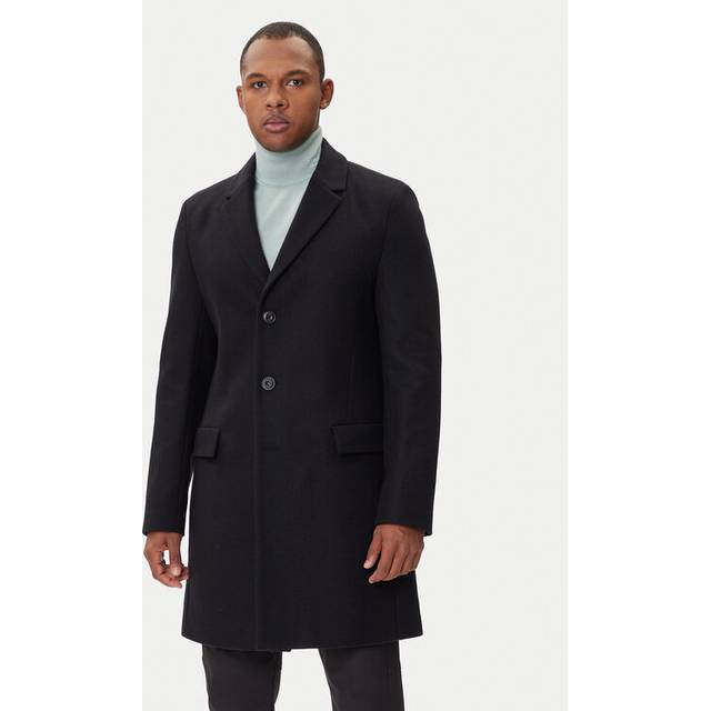 HUGO for man. 50546528 Migor coat black (48), Casual, Wool