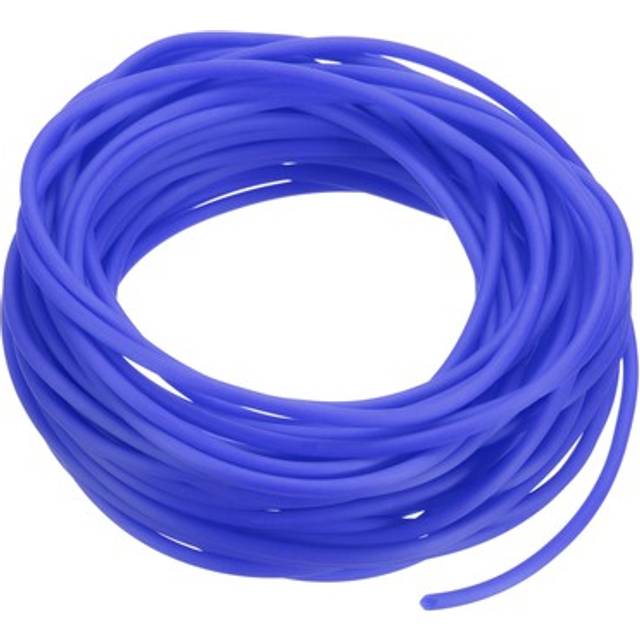 Rubber Cord Tube 33ft 3mm Dia 1.5mm Hole Blue Hollow Tubing For Diy Craft