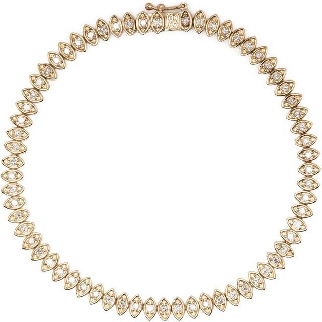Sydney Evan - 14kt yellow gold Evil Eye diamond tennis bracelet - women - 14kt Yellow Gold - One Size