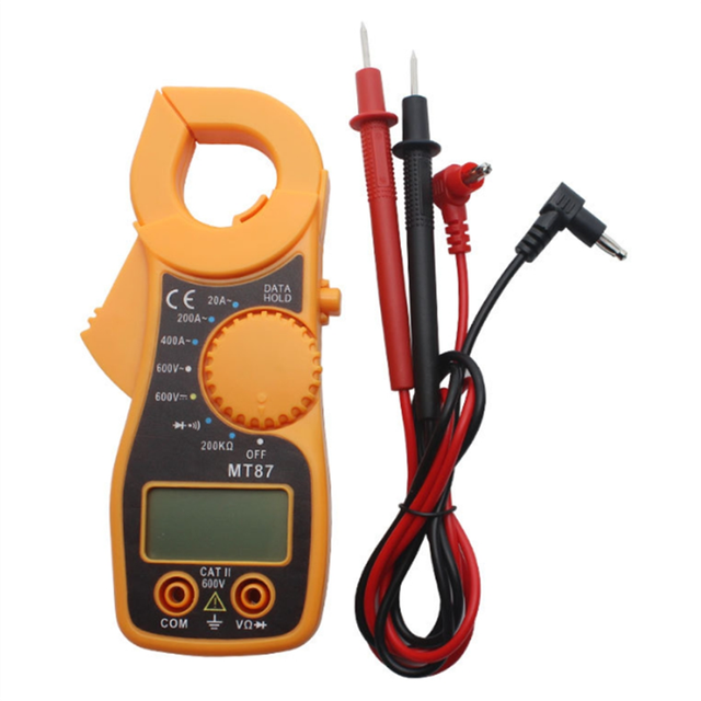 Digital Clamp Meter Multimeter Ammeter AC DC Voltmeter Ohmmeter Volt Tester LCD
