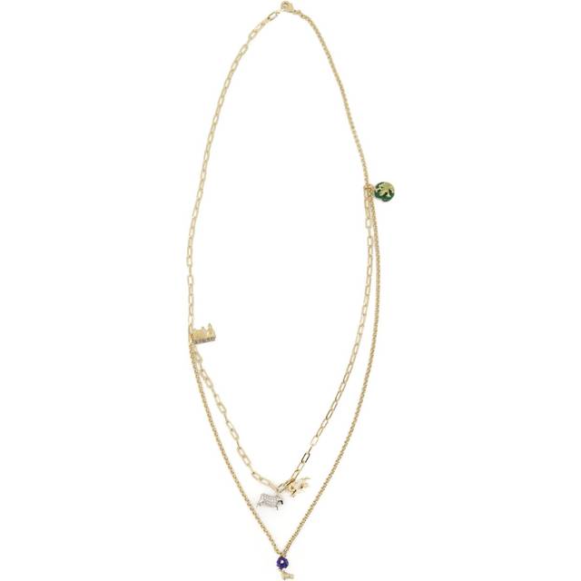 Burberry - double-chain necklace - women - Brass - One Size - Yellow