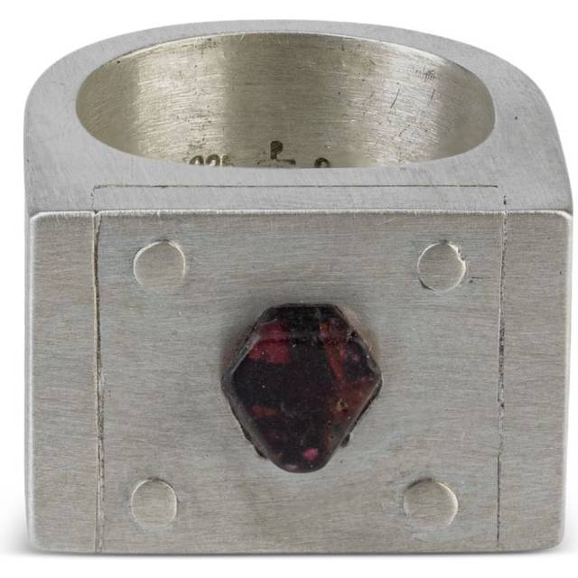 Parts of Four - Plate Single spinel ring - unisex - Sterling Silver/Spinel - 9