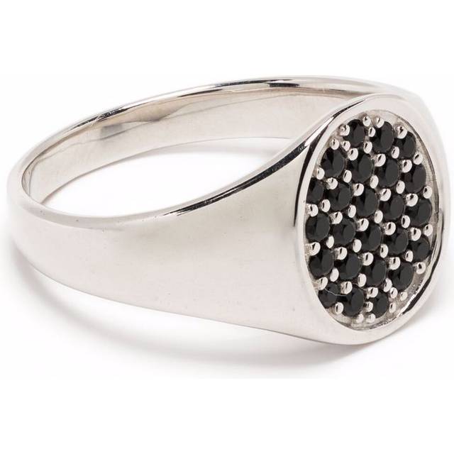 Tom Wood - mini oval spinel signet ring - unisex - Sterling Silver - 48