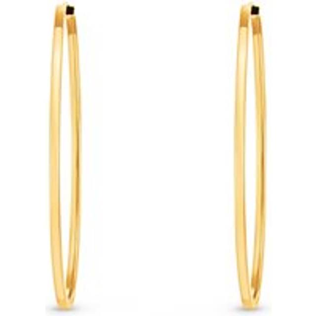 9ct Yellow Gold 40mm Hoop Earrings