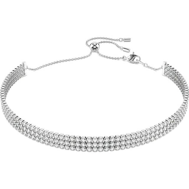 Swarovski - Matrix Tennis choker - women - Swarovski Crystal/Crystal/Rhodium Plated Brass - One Size - White