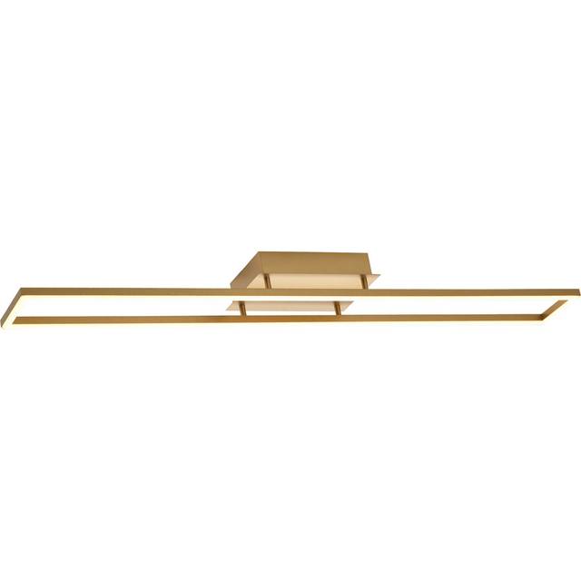 Brushed Black LED Ceiling Strip Light Fitting - Ideal For Kitchens By - Brushed Gold (8cm H X 91cm W X 14cm D)