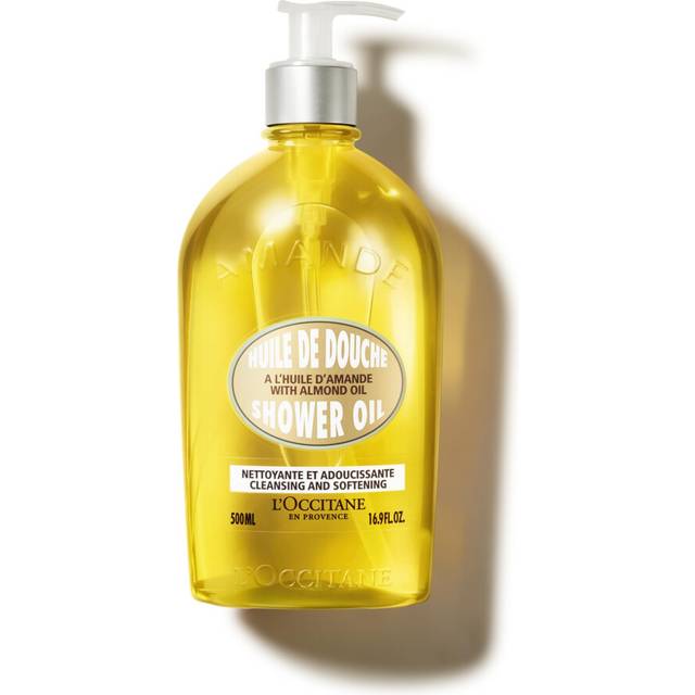 L'OCCITANE Almond Shower Oil 500ml, Hydrating & Nourishing Body Wash, Vegan & 99% Biodegradable, Luxurious Moisturising Cleanser for Soft, Smooth