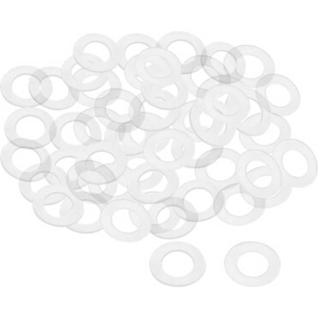 Nylon Flat Washers For M16 Screw Bolt 28mm Od 1mm Thick Clear 200pcs
