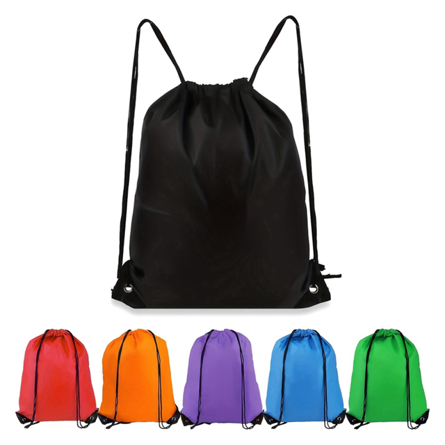 Drawstring Backpack 6 Colors Bags, Draw String Back Bag Bags Bulk for Sports Gym Travel Swimming