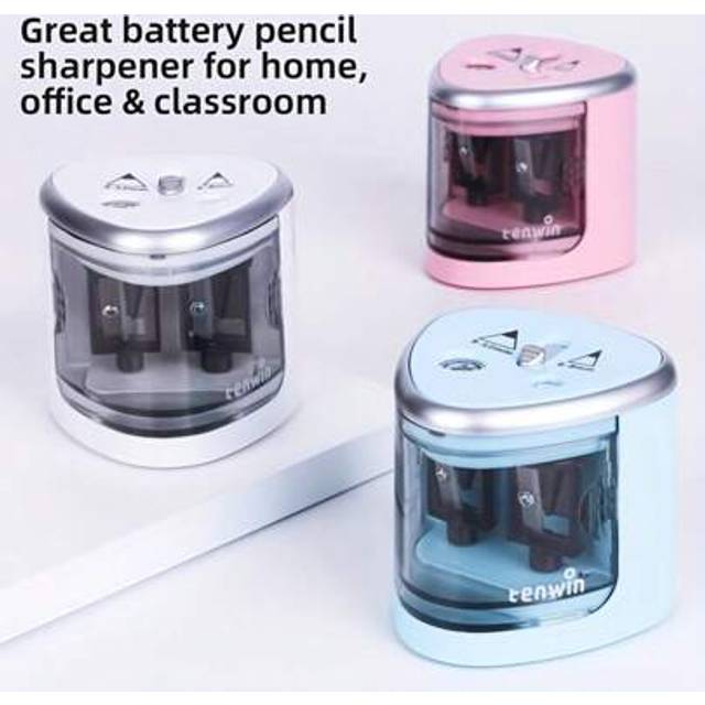 SHEIN Dual Slot Electric Pencil Sharpener - Semi-Automatic, Heavy Duty, Suitable For Students And Office Use, Pencil Sharpener, Back To School Essential