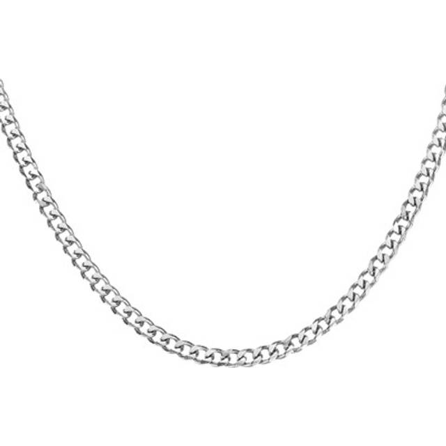 Mens Chains Necklaces 3.5mm 9 Inch Long Stainless Steel Chain Necklace, Silver