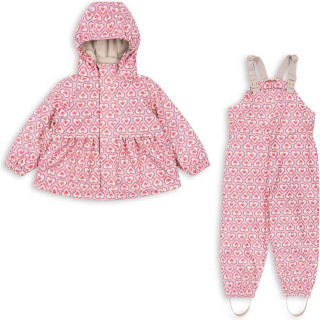 Konges Sløjd Palme Regntøj Med Fleecefoer - Pink