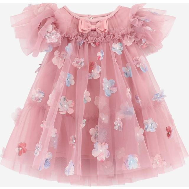 Angel's Face Baby Girls Lilac Pink Tulle Flowers Dress - 18-24 month
