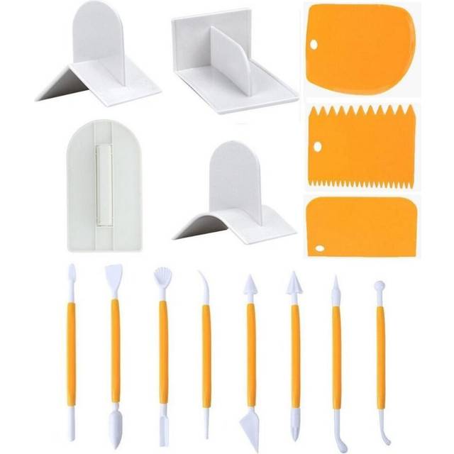 15Pcs/set Cake Decorating Carving Fondant Tools Set Scraper Modelling Pen