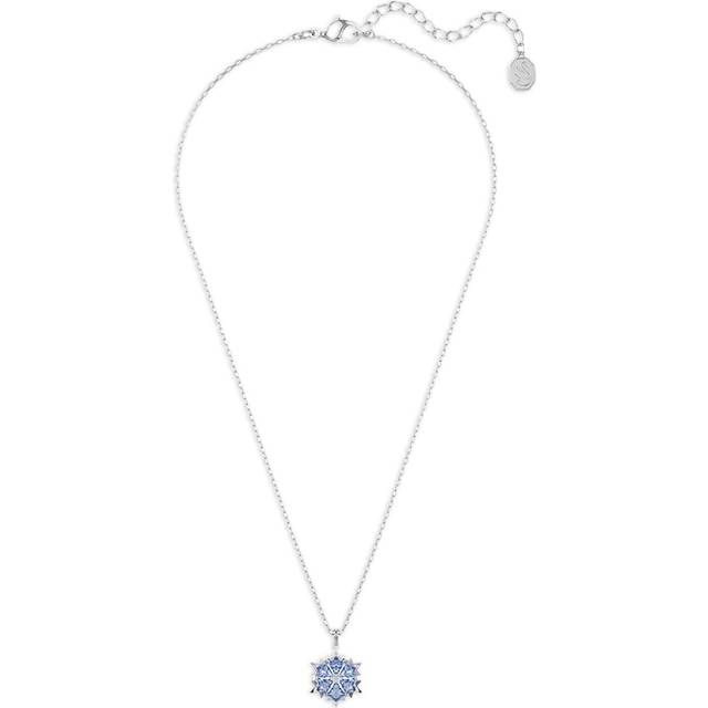 Swarovski - Magic snowflake crystal necklace - women - Rhodium Plated Brass/Zirconia - One Size - Blue