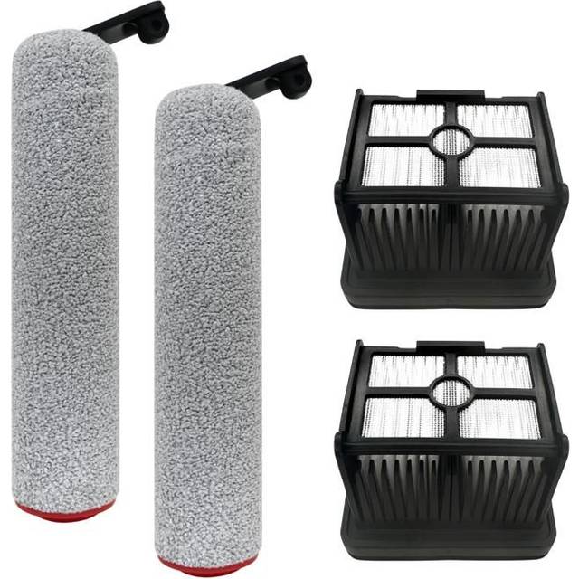 Pack accessoires - PHONILLICO - Dreame H12 Pro / H12 Dual - 2 rouleaux brosses - 2 filtres HEPA - Gris