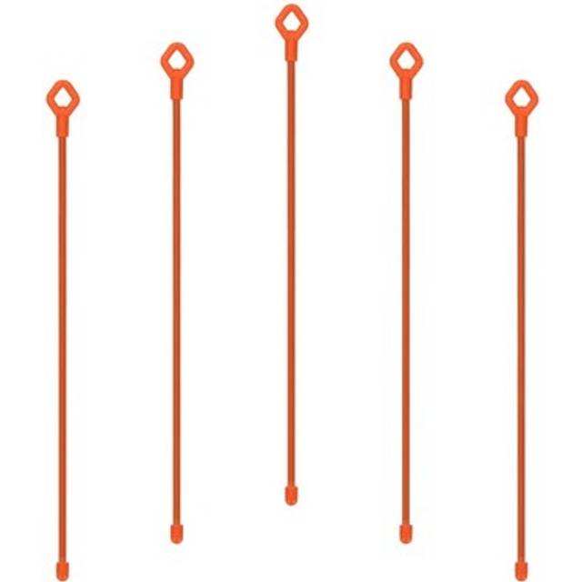 Rubber Twist Ties, 12 Inch Silicone Reusable Twist Ties, 5 Pcs, Orange