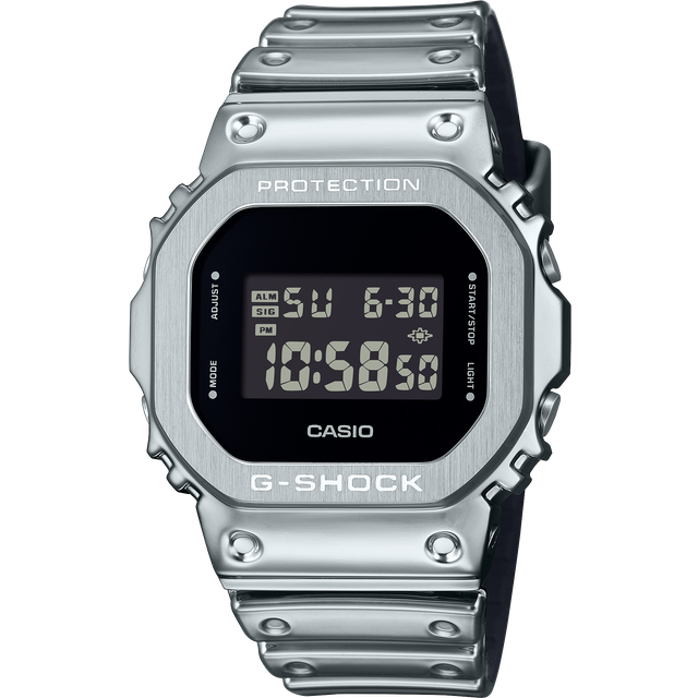 Casio G-Shock G-Steel Digital Fine Metallic Tough Silicone Strap Quartz GM-5600YM-8 200M Men's Watch