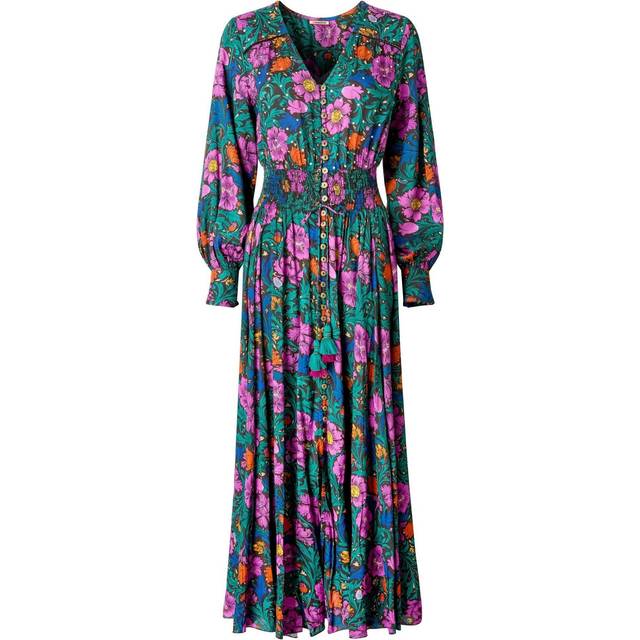 Women's Whimsical Wonders Floral Maxi Dress - Size 10 - Black - by Joe Browns