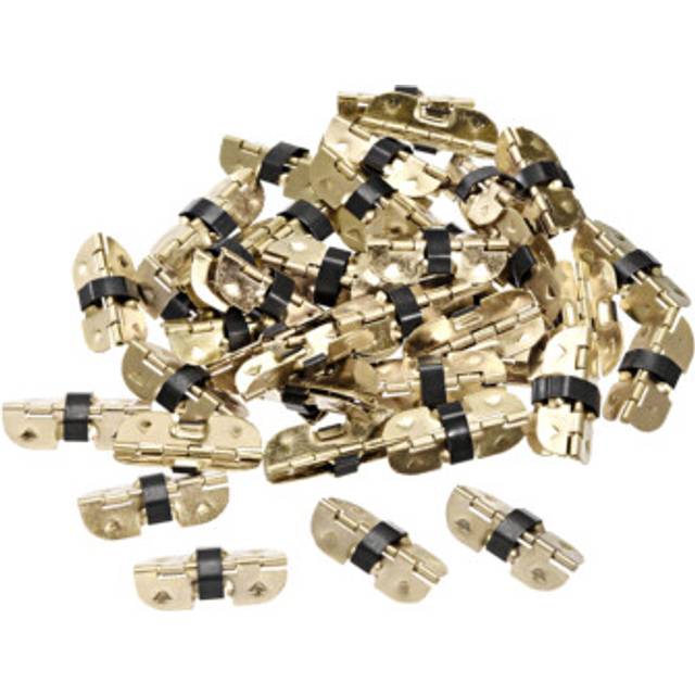 Spring Loaded Hinges For Glasses Case Jewelry Wooden Box 30mm Length 50pcs