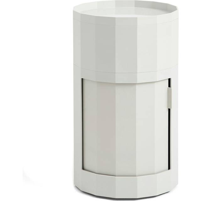 HAY Facet Cabinet high side table feet/wheels 66 cm Misty grey