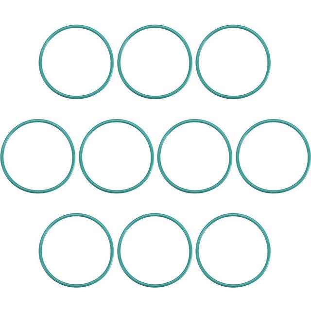 Fluorine Rubber O Rings 20mm Od 18mm Id 1mm Width Seal Gasket Green 10pcs