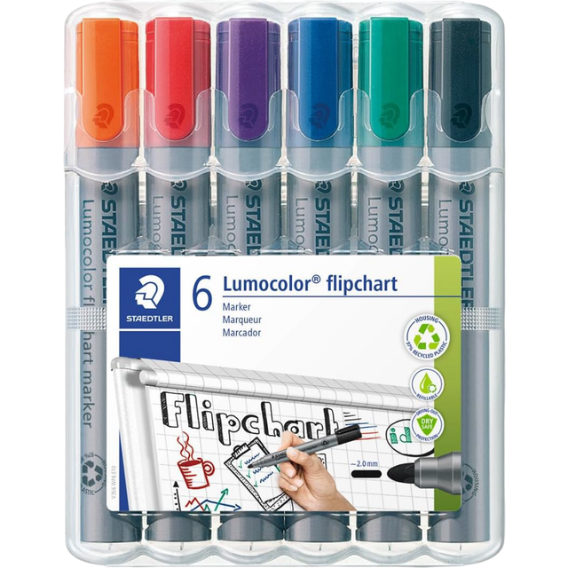 Staedtler Flipchart Marker Assorted (6 Pack) 356Wp6