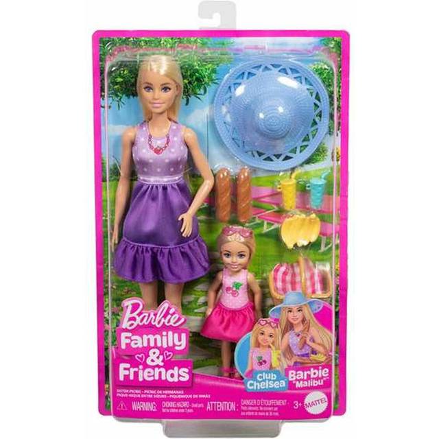 Barbie Family &Amp; Friends Dolls, Picnic-Themed Playset With 2 Dolls &Amp; 9 Pieces - One Colour