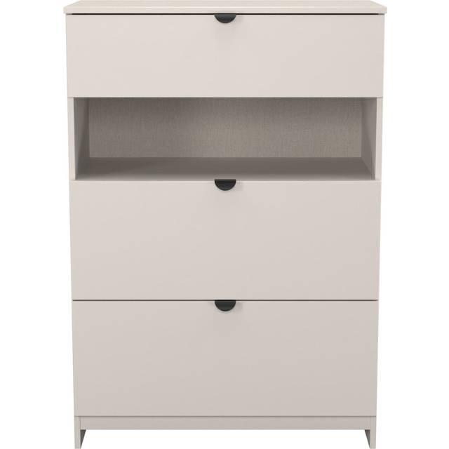 Crowndale Bora 3 Drawer Single Shelf Kashmir Matt Storage Unit - Cream