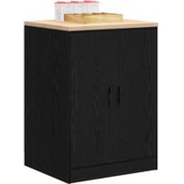 Berkfield Home Garage Storage Cabinet Black 60x51x85 cm Solid Wood Pine | Size: 60 x 51 x 85 cm