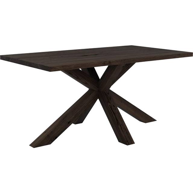 John Lewis Thornton Fixed Solid Oak Dining Table, Straight Edge, Dark Oil