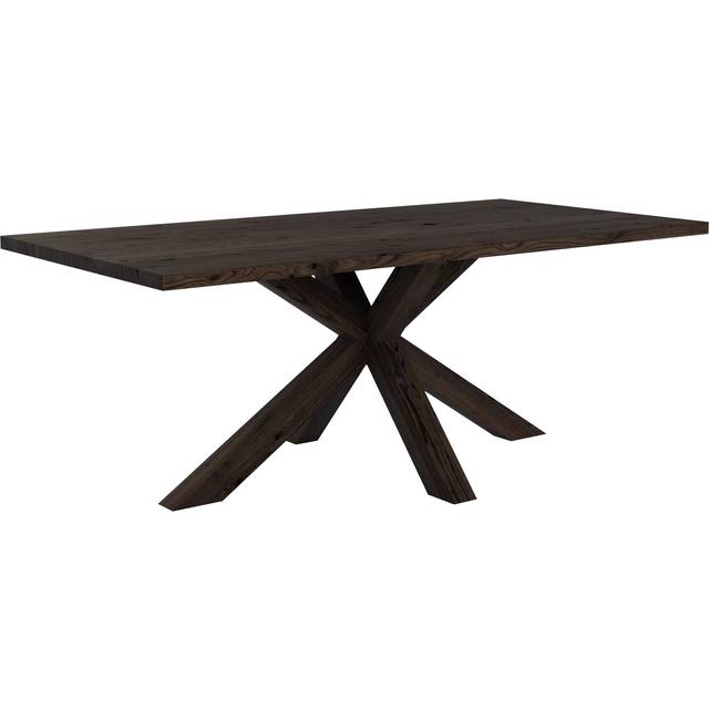 John Lewis Thornton Fixed Solid Oak Dining Table, Straight Edge, Dark Oil