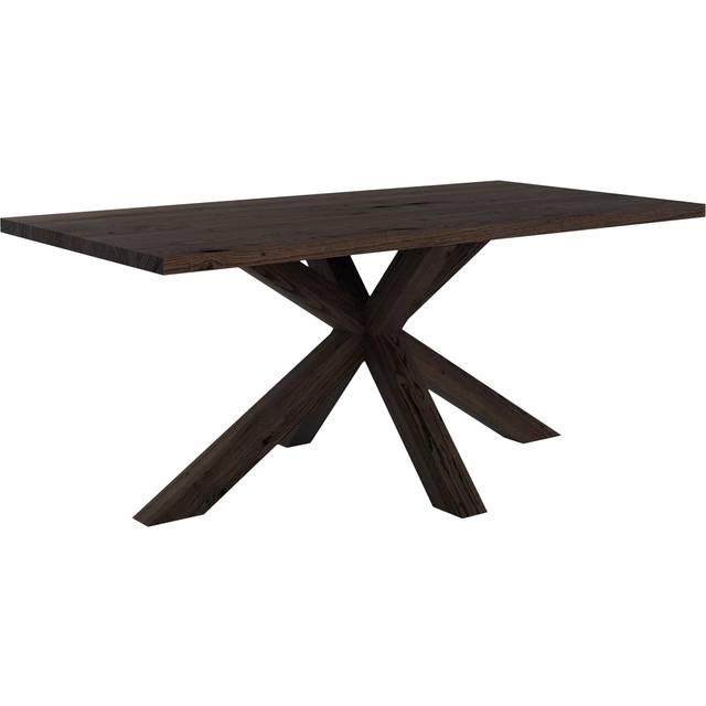 John Lewis Thornton Fixed Solid Oak Dining Table, Straight Edge, Dark Oil