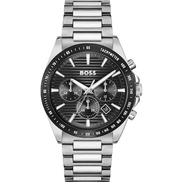 BOSS Strike 41mm Men's Chronograph Black Dial & Stainless Steel Watch