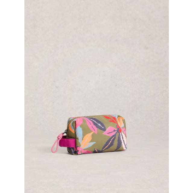 White Stuff Printed Toiletry Bag, Green/Multi