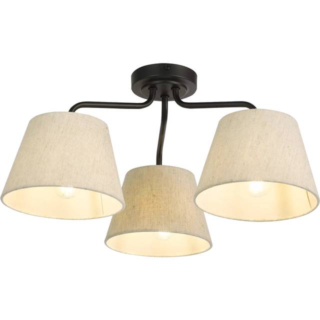 John Lewis Fulham 3 Arm Semi Flush Ceiling Light